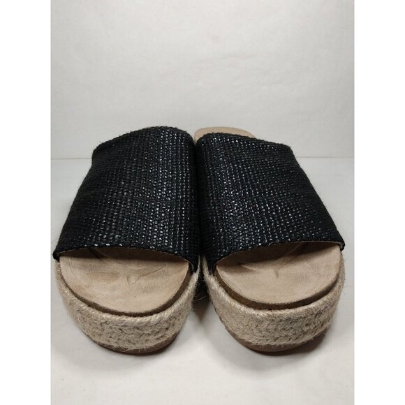 BELLA VITA Satara Women’s Size 9 W Sandals Black Espadrille Slip On Woven - Picture 2 of 8